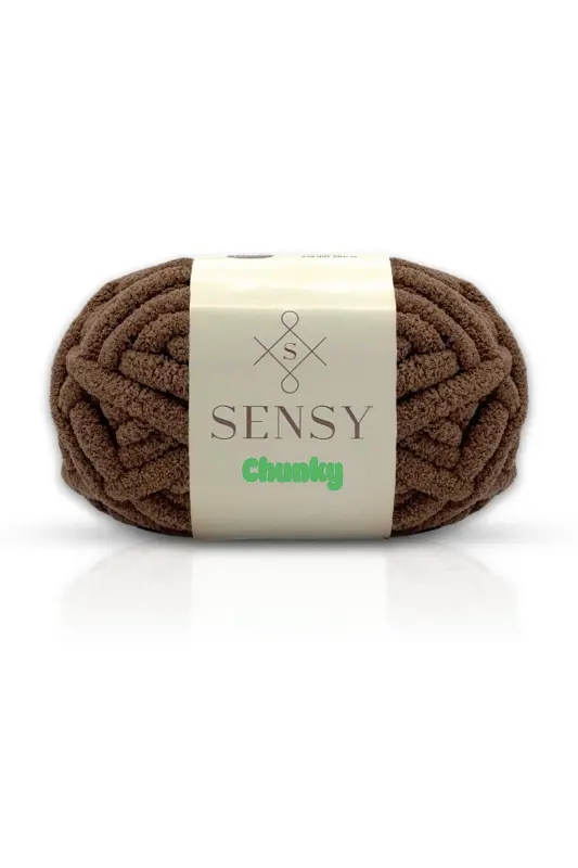 Chunky El Örgü İpi 200 gr Parmak Örgü İpliği Kahve - 4