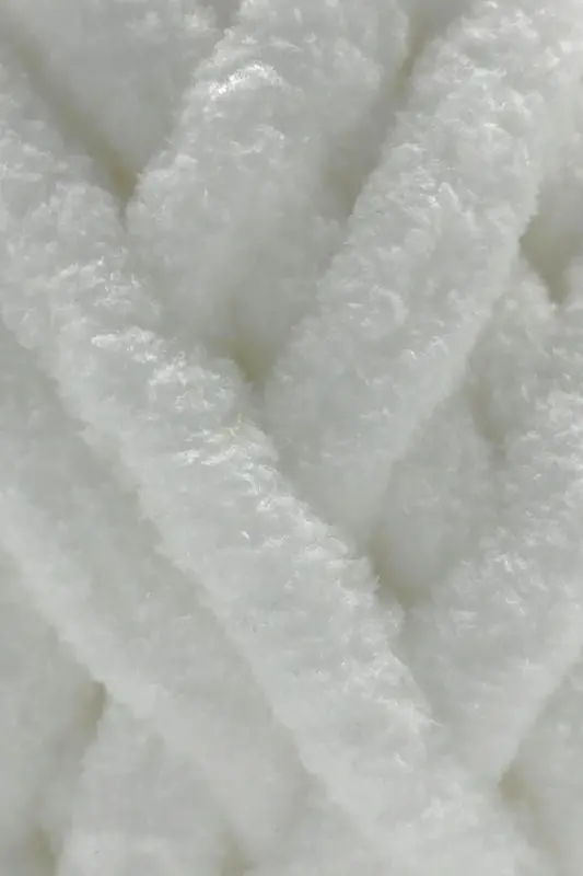 Chunky Finger Knitting Yarn Hand Knitting Wool 200gr Blanket Yarn Hat Scarf Wool Finger Knitting Yarn White-White - 2