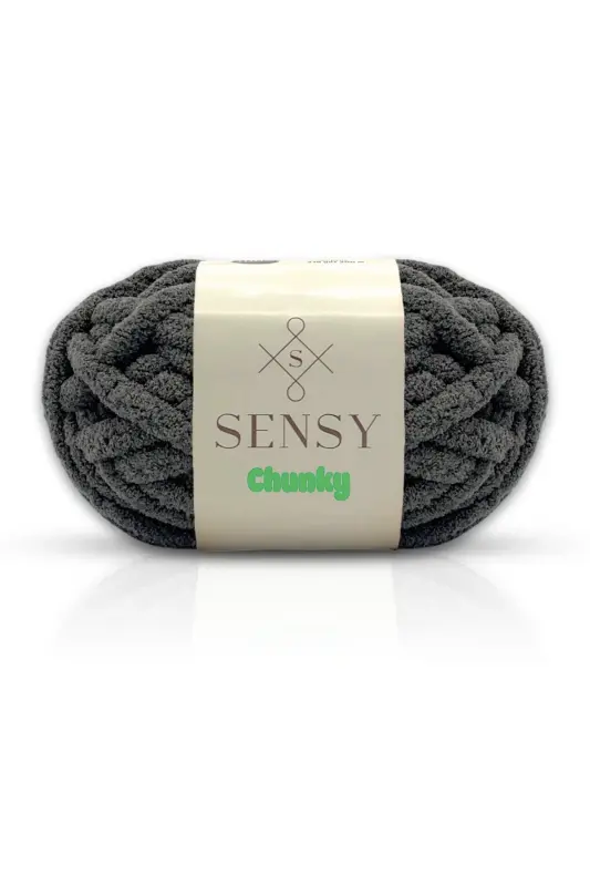 Chunky Finger Knitting Yarn Hand Knitting Yarn 200 gr Shawl Yarn Scarf Yarn Baby Blanket Yarn Hat Yarn Dark Gray-Dark Gray - SENSY
