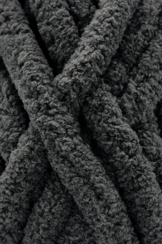 Chunky Finger Knitting Yarn Hand Knitting Yarn 200 gr Shawl Yarn Scarf Yarn Baby Blanket Yarn Hat Yarn Dark Gray-Dark Gray - SENSY (1)