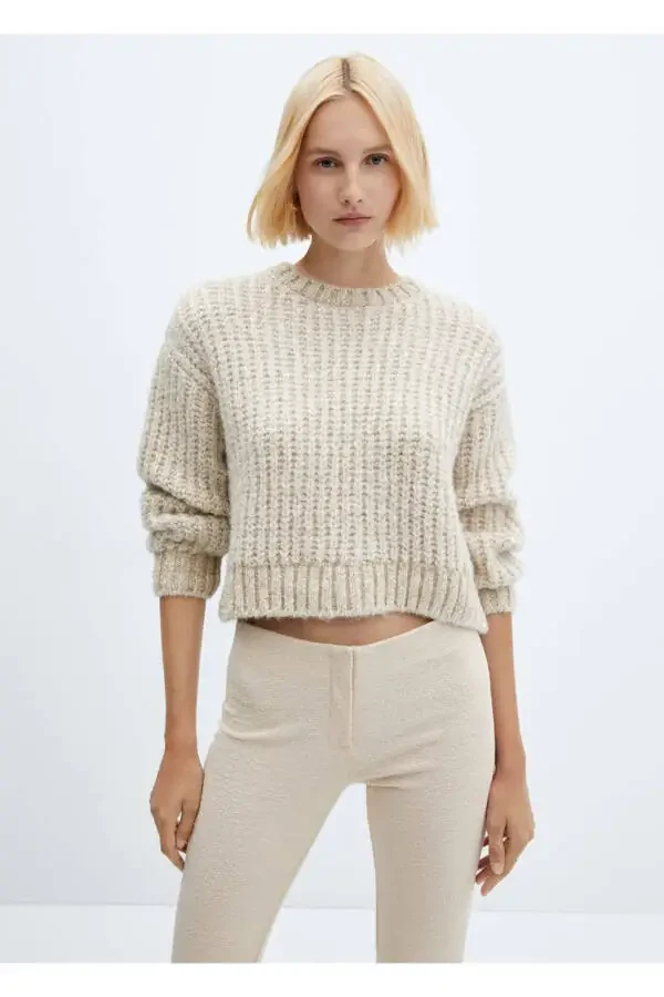 Chunky Knit Lurex Sweater - 1