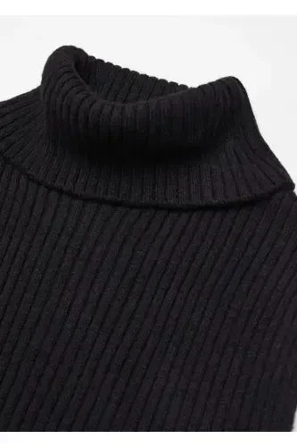 Chunky knit vest-Black - 5