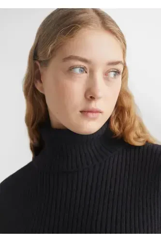 Chunky knit vest-Black - 6