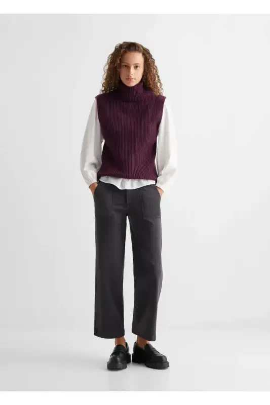 Chunky Knit Vest-Heather - 2