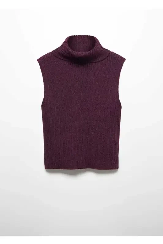Chunky Knit Vest-Heather - 3