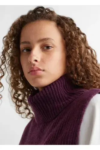 Chunky Knit Vest-Heather - 6