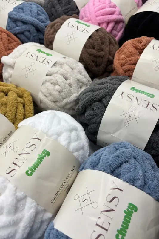Chunky Knitted Yarn 200g Finger Knitting Yarn Coffee - 3