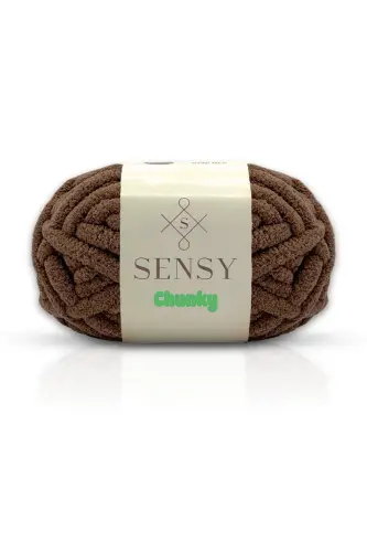 Chunky Knitted Yarn 200g Finger Knitting Yarn Coffee - 4