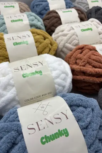 Chunky Knitted Yarn 200g Finger Knitting Yarn Coffee - 8