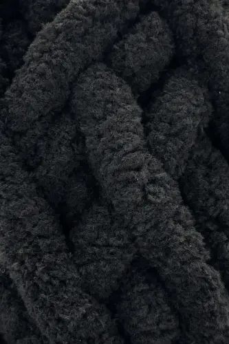 Chunky Qo'lda To'qilgan Ip 200 gr Barmoq Bilan To'qish Ipi Qora-Qora - SENSY (1)