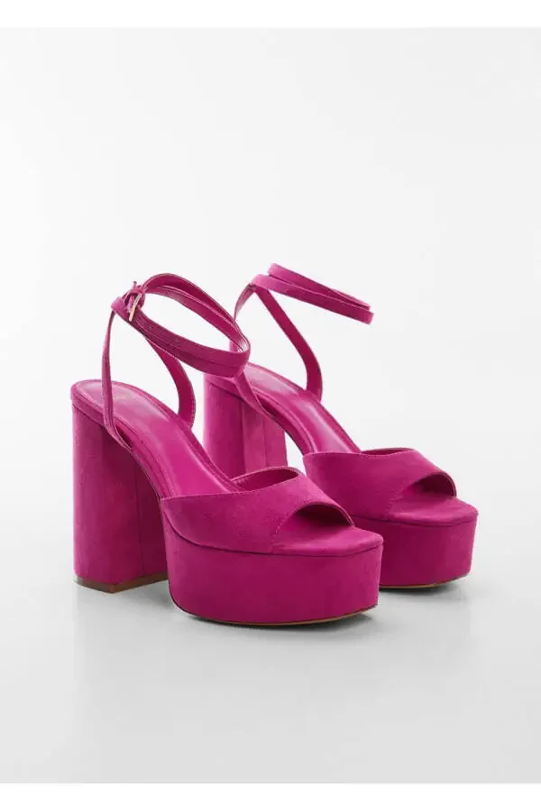 Chunky Sole Ankle Sandals - 1