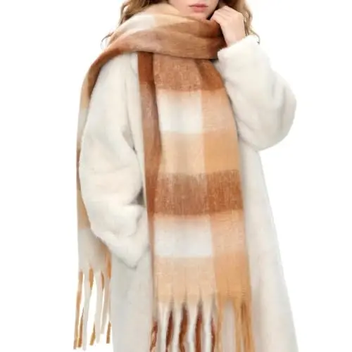 Chunky Winter Scarf for Women Warm Scarf Large Scarves | Soft CasModazoneere Feel Anti-pill Fabric, Oversized 90