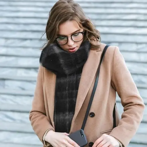 Chunky Winter Scarf for Women Warm Scarf Large Scarves | Soft CasModazoneere Feel Anti-pill Fabric, Oversized 90