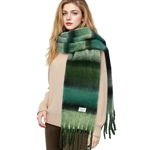 Chunky Winter Scarf for Women Warm Scarf Large Scarves | Soft CasModazoneere Feel Anti-pill Fabric, Oversized 90