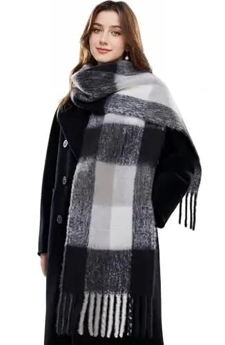 Chunky Winter Scarf for Women Warm Scarf Large Scarves | Soft CasModazoneere Feel Anti-pill Fabric, Oversized 90