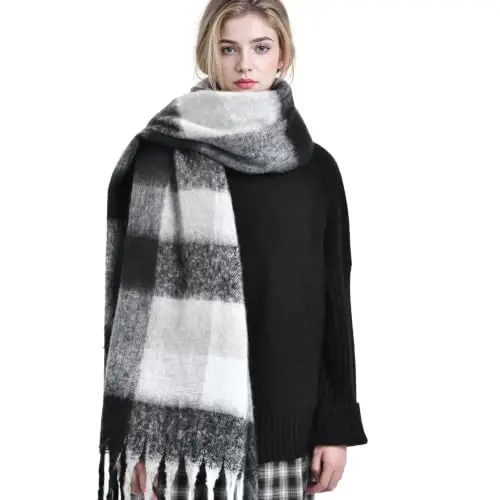 Chunky Winter Scarf for Women Warm Scarf Large Scarves | Soft CasModazoneere Feel Anti-pill Fabric, Oversized 90