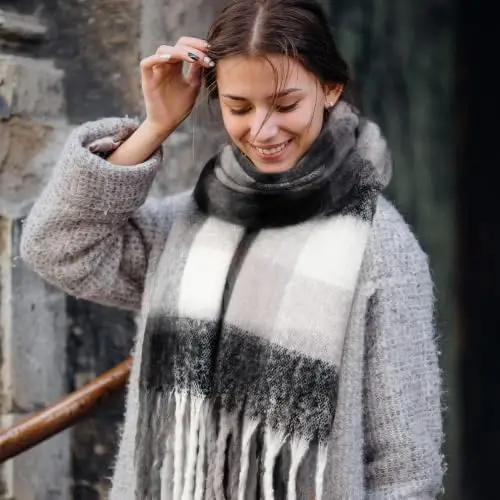 Chunky Winter Scarf for Women Warm Scarf Large Scarves | Soft CasModazoneere Feel Anti-pill Fabric, Oversized 90