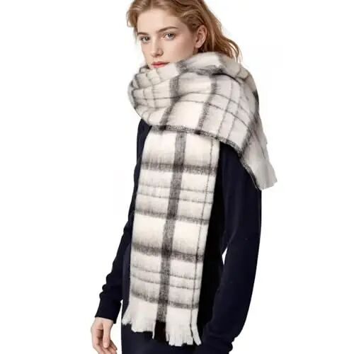 Chunky Winter Scarf for Women Warm Scarf Large Scarves | Soft CasModazoneere Feel Anti-pill Fabric, Oversized 90