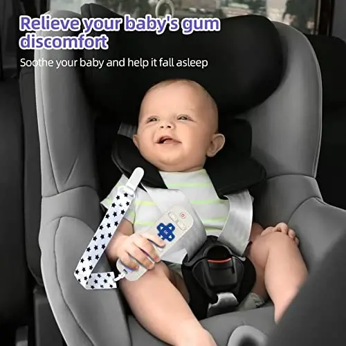 Chuya Silicone Baby Teether Toy TV Remote Control Shape Chew Toy for Babies 3+ Months, Teething Relief Baby Toys for Infants (White) - 6