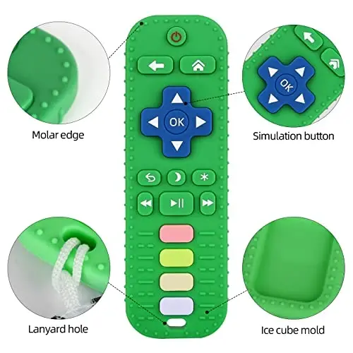 Chuya Uzaktan Diş Kaşıyıcılar Silikon Bebek Dişlik Oyuncakları TV Uzaktan Diş Kaşıyıcı Oyuncak - 3