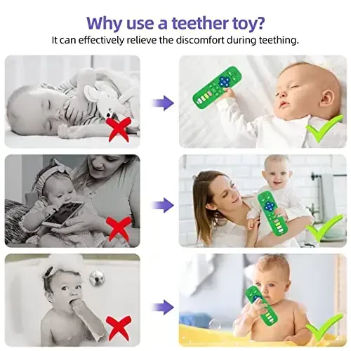 Chuya Remote Teethers Silicone Baby Teething Toys TV Remote Teether Toy - 4