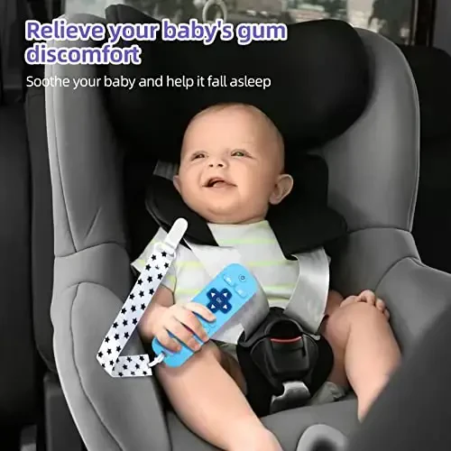 Chuya Remote Teethers Silicone Baby Teething Toys, TV Remote Teether for 3-6-12-18 Months Babies Infant Toddlers Teething Relief Chew Toys (Blue) - 5