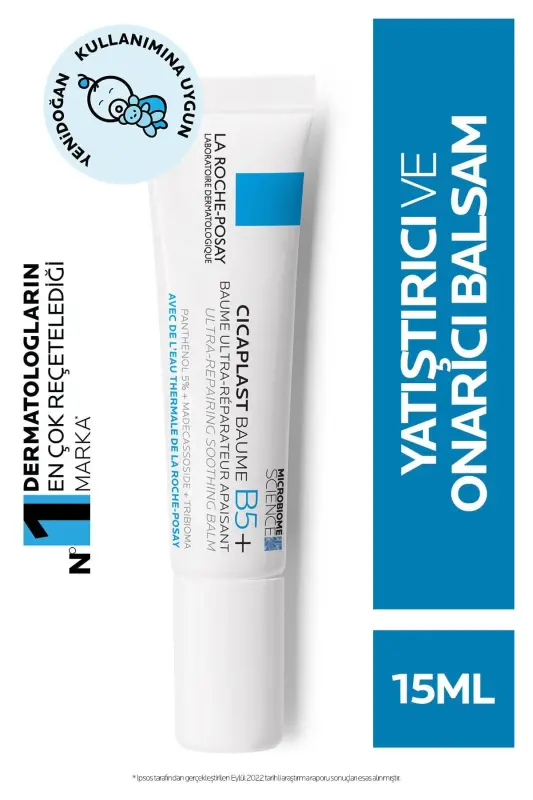 Cicaplast Baume B5 15 ml Quru va tirnashgan terilar uchun tiklovchi parvarish kremi - LA ROCHE POSAY