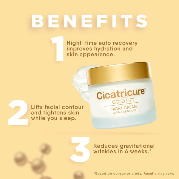 Cicatricure Gold Lift Night Cream, Anti Aging Facial Moisturizer, Skin Care, 1.7 fl oz - CICATRICURE (1)