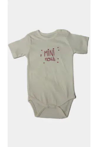 Ciccim %100 Pamuk Çilek Desenli Zıbınlı 3 Lü Bebek Takım-Beyaz - 3