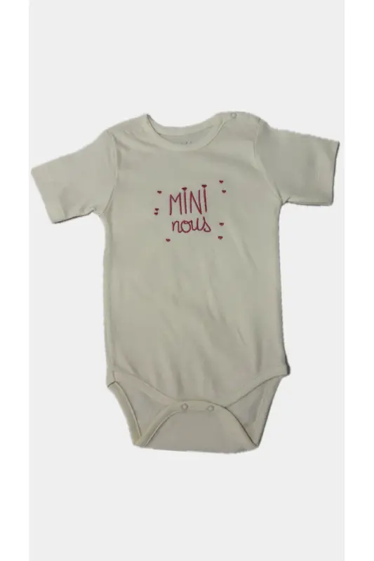 Ciccim %100 Pamuk Çilek Desenli Zıbınlı 3 Lü Bebek Takım-Beyaz - 3