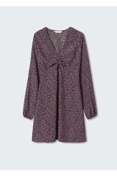 Çiçek Desenli Elbise - Açık/Pastel Mor - MANGO TEEN (1)