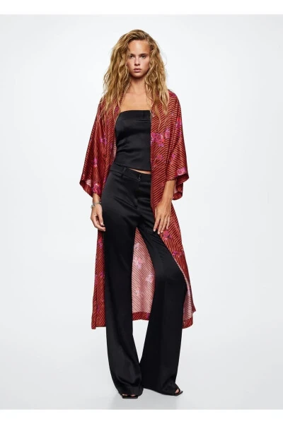 Çiçek Desenli Kaftan - MANGO (1)