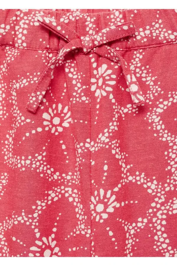 Çiçek desenli pantolon - 7