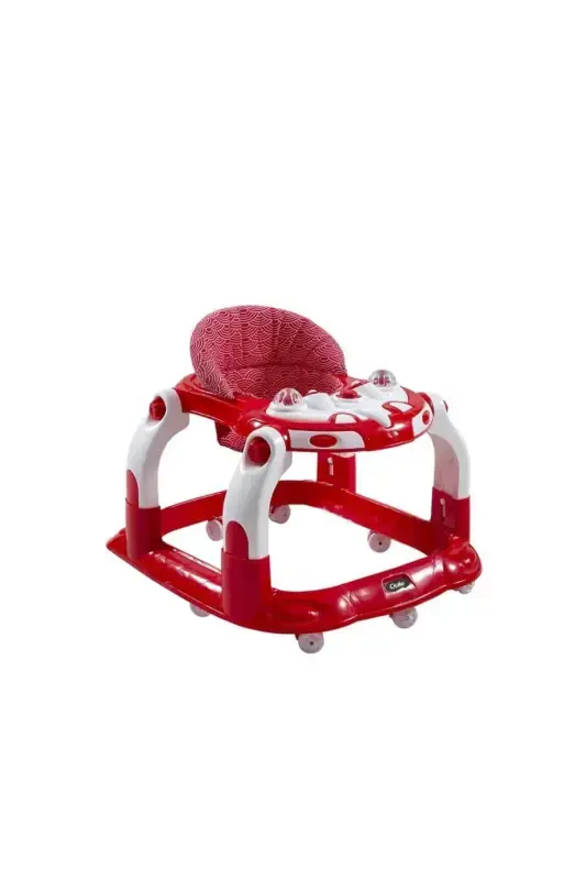 CİCİKO Robot Oyuncaklı Hoppala Yürüteç Yürüme Yardımcısı-Kırmızı - 1