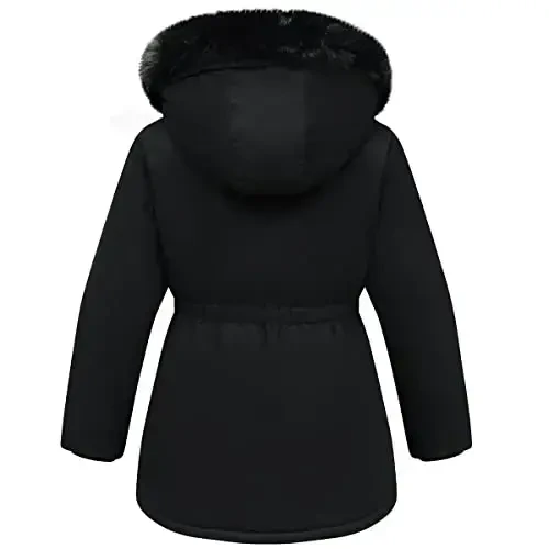 CICVSOC Girl's Long Coat Waterproof Winter Kids Outerwear Warm Parka Puffer Jacket with Hood - 2