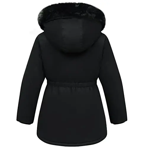 CICVSOC Girl's Long Coat Waterproof Winter Kids Outerwear Warm Parka Puffer Jacket with Hood - 2