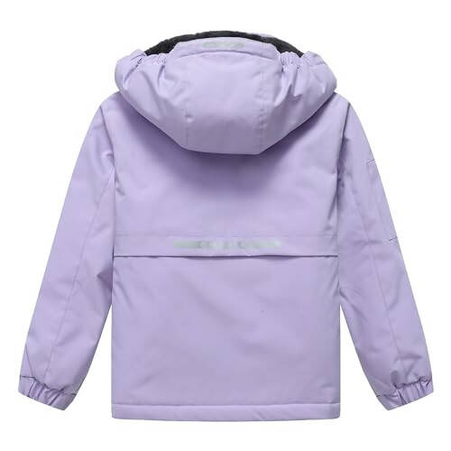 CICVSOC Girl's Ski Jacket Winter Outdoor Warm Snow Coat Kid's Snowboarding Windproof Jacket with Hood - 2