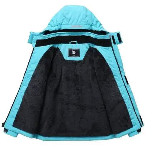 CICVSOC Girl's Ski Jacket Winter Outdoor Warm Snow Coat Kid's Snowboarding Windproof Jacket with Hood - 3