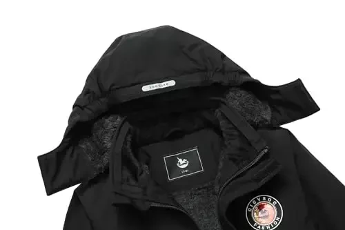 CICVSOC Girl's Ski Jacket Winter Outdoor Warm Snow Coat Kid's Snowboarding Windproof Jacket with Hood - 4