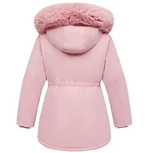 CICVSOC Girl's Long Coat Waterproof Winter Kids Outerwear Warm Parka Puffer Jacket with Hood - 3