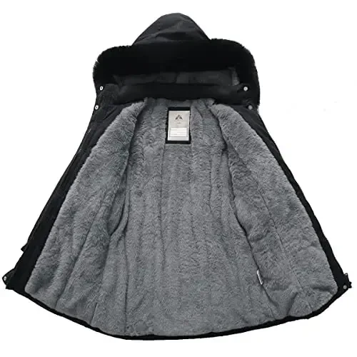 CICVSOC Girl's Long Coat Waterproof Winter Kids Outerwear Warm Parka Puffer Jacket with Hood - 4