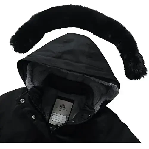 CICVSOC Girl's Long Coat Waterproof Winter Kids Outerwear Warm Parka Puffer Jacket with Hood - 5