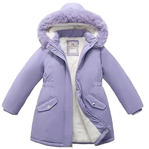 CICVSOC Girl's Long Coat Waterproof Winter Kids Outerwear Warm Parka Puffer Jacket with Hood - CICVSOC (1)