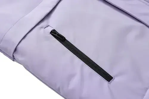 CICVSOC qizlar uchun qishki chang'i kurtkasi, ochiq havoda iliq qor paltosi, bolalar uchun shamol o'tkazmaydigan kapşonli snoubord kurtkasi - 7