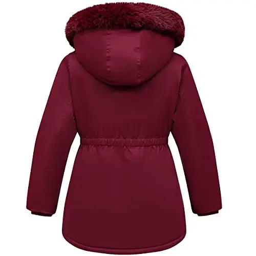 CICVSOC Qizlar uchun uzun palto Suv o'tkazmaydigan Qishki Bolalar ustki kiyimi Issiq Parka Puffer Kurtka kapüşon bilan - 8