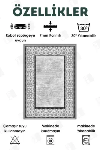 Цифровая Печать Четыре Сезона Моющийся Нескользящий Детский Ковер Дорожка Кухня И Ковер Для Гостиной (14)-квадрат - BIR AKSESUAR (1)