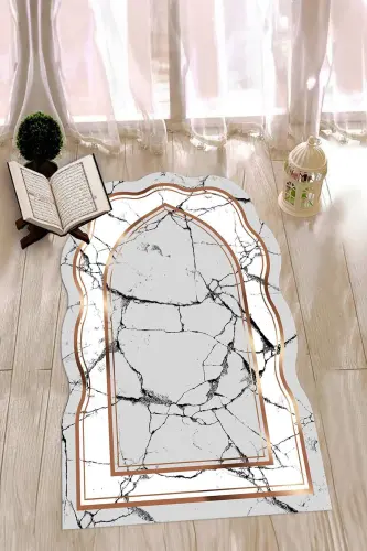 Цифровая печать, моющаяся, лазерная резка, подарочный молитвенный коврик 70x130, Seccade-28-kahve, КОРИЧНЕВЫЙ - 8
