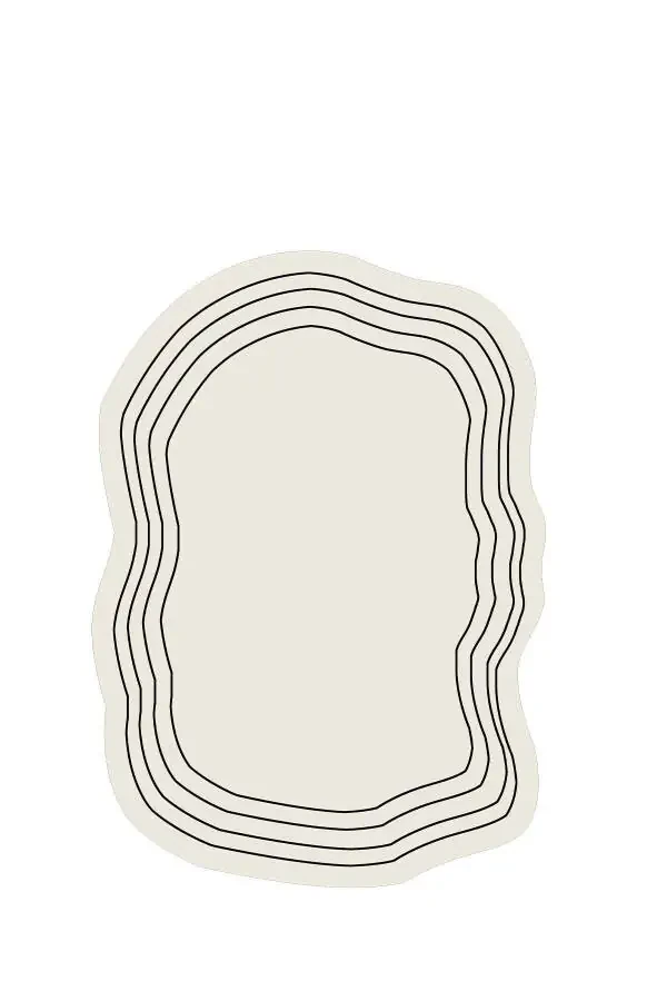 Цифровая печать нескользящий, моющийся асимметричный крой черные полосы белый ковер-дорожка-d4055 - 2