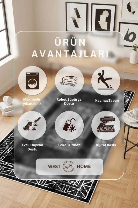 Цифровая печать Стирающийся нескользящий нижний зал Ковер кухонный коврик и коврик для ванной - 3