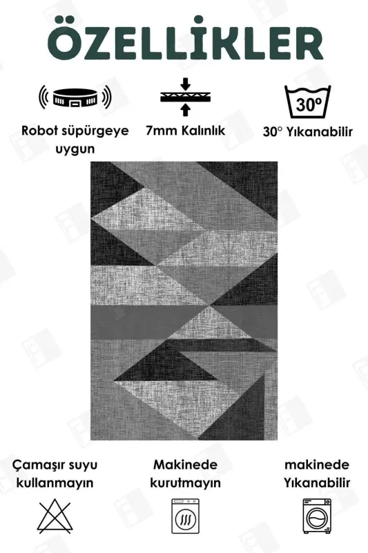 Цифровая печать, всесезонный моющийся противоскользящий детский ковер, дорожка, кухонный и ковер для гостиной (1)-пирамида - 3